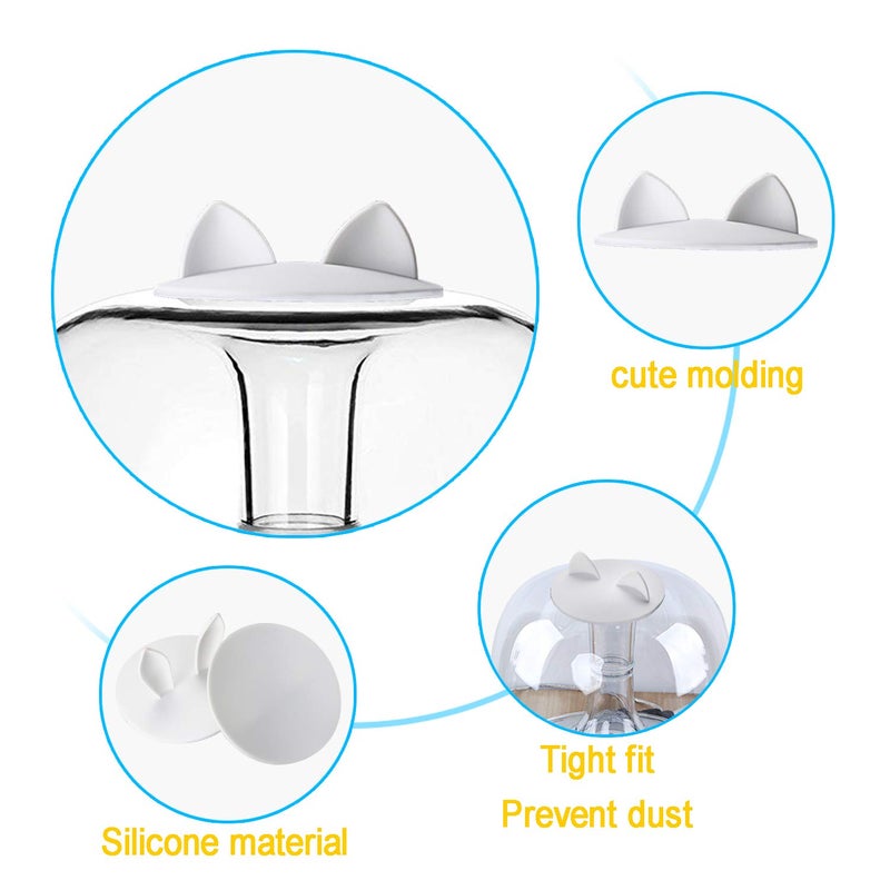 SUNMON HK Aura Studio 3 Speaker Anti-dust Cover - Silicone Lip for Harman Kardon Soundsticks 4 and Aura Studio 4 Bluetooth Transparent Speaker System (Cat White) - Image 3